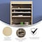 Flash Furniture Bright Beginnings Commercial Space Saving Wooden Mobile STEAM Wall Accessory Board Storage Cart, Locking Caster Wheels, Kid Friendly Design, Natural MK-ME06639-GG - alternate 7